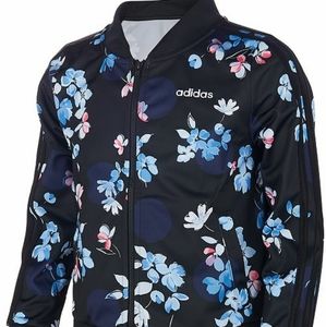 Adidas floral bomber jacket